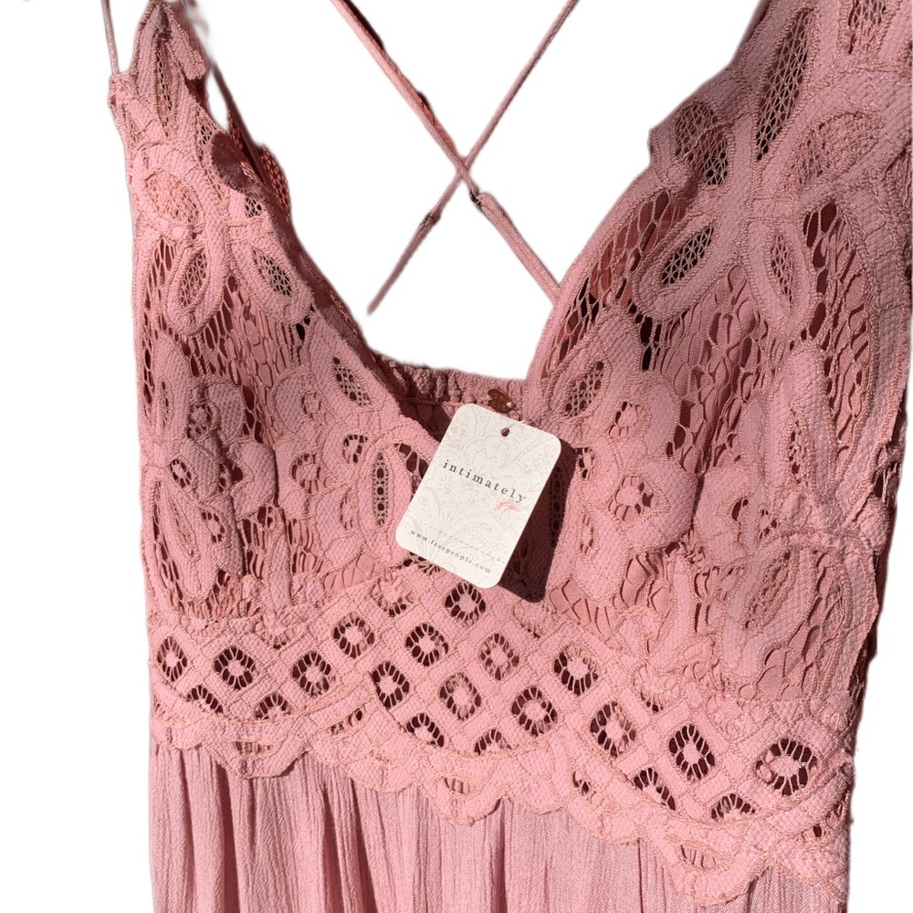NWT Free People Asymmetrical Adella Dress in Dusty Rose Large - Picture 4 of 6